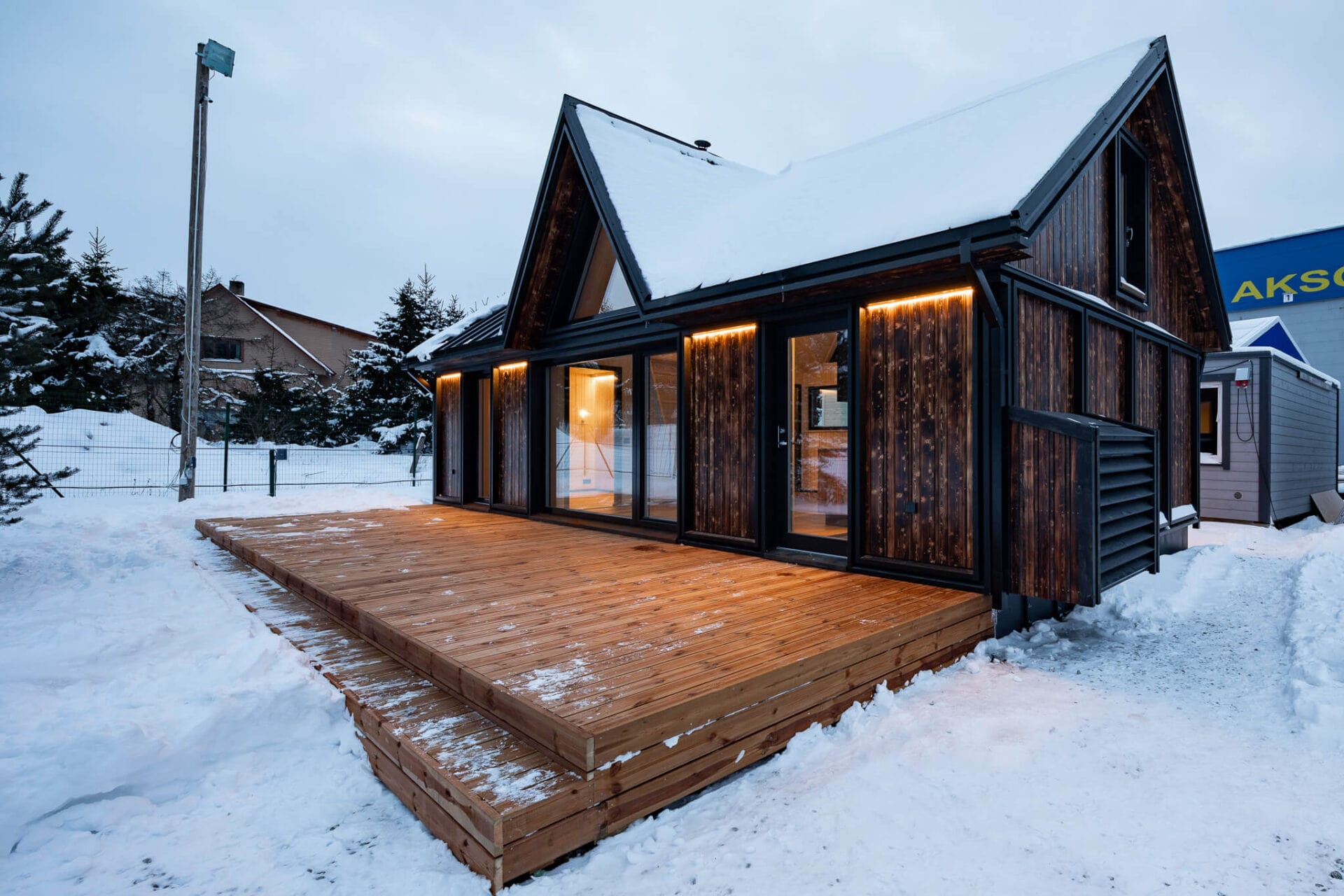 Dom modułowy, wyróżniony nagrodą za Najlepszy Mały Budynek w Estonii