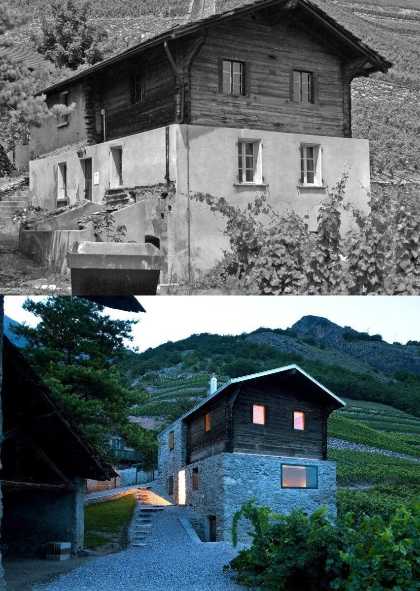 Vineyard Residence –  dom z kamienia i drewna