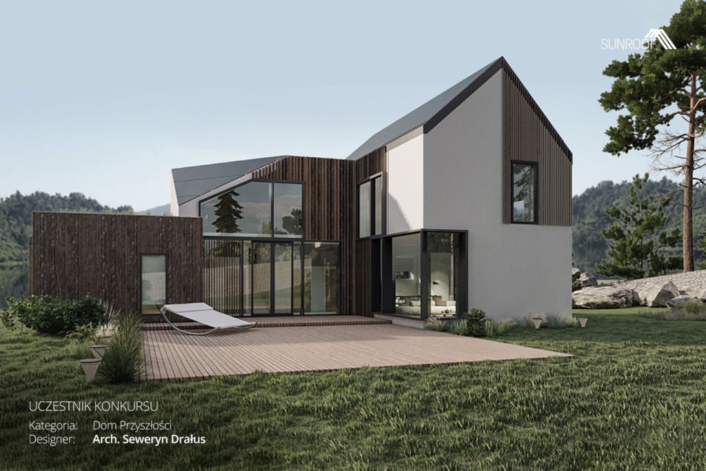 Lake Shelter House - zrównoważony dom z solarnym dachem
