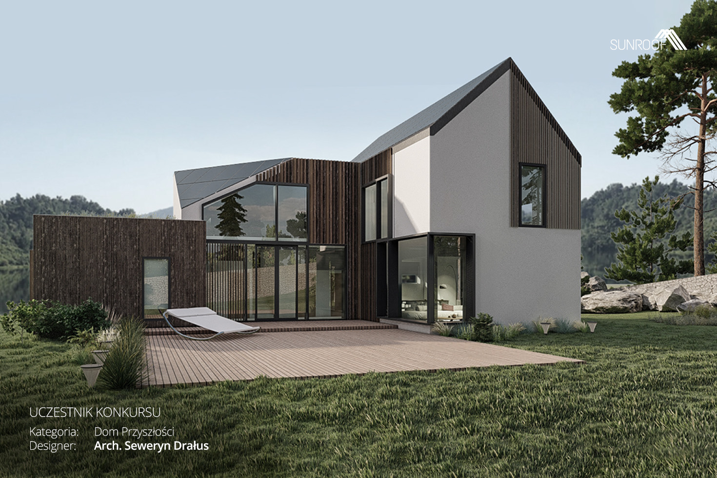 Lake Shelter House – zrównoważony dom z solarnym dachem