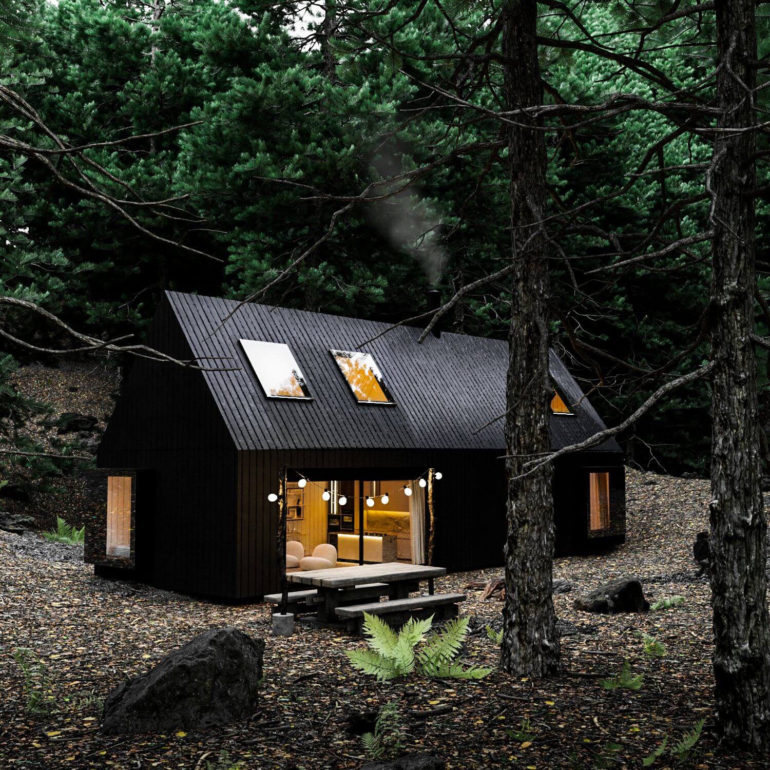 Leśna chata w Quebecu w Kanadzie by Iltecor Studio
